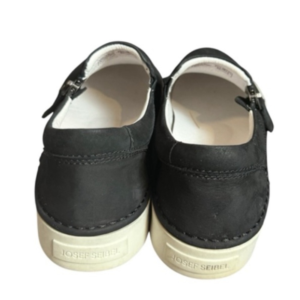 Josef Seibel Black Slip-On Sneakers Zipper Size 38/7 - Picture 5 of 10